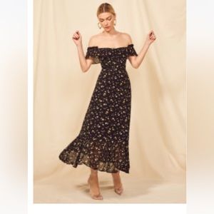 Reformation butterfly dress in Venezia